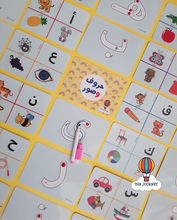 Load image into Gallery viewer, Arabic 3 Picture Phonics Cards  - كروت حروف وصور