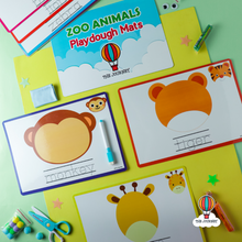 Load image into Gallery viewer, Zoo Animals Playdough Mats