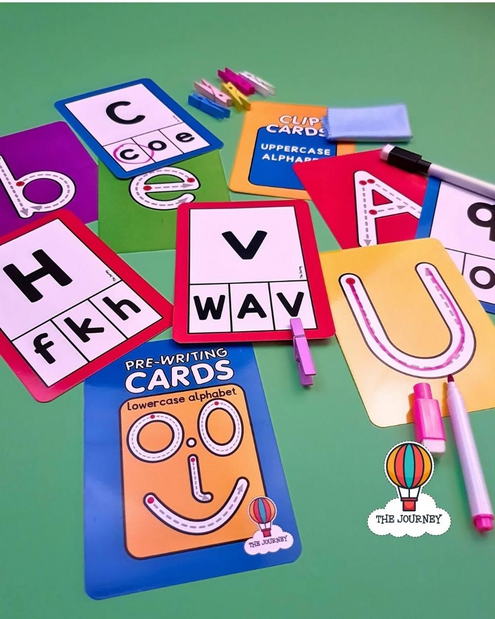 Write & Match: English Alphabet Pre-writing Cards