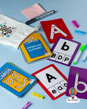 تحميل الصورة في عارض المعرض، Write and Match English Alphabet Pre-writing Cards - Wipe Clean Montessori Learning Activity - The Journey Egypt - Vibrant Colours