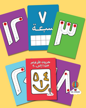 Load image into Gallery viewer, Durable laminated Arabic number cards