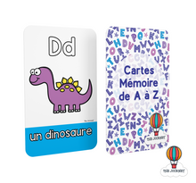 Load image into Gallery viewer, French Alphabet Flashcards (Cartes Mémoire de A à Z)
