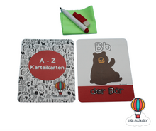 Load image into Gallery viewer, German Alphabet Flashcards (A-Z Karteikarten)
