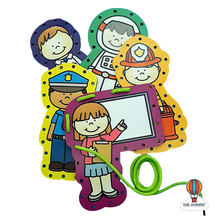 Load image into Gallery viewer, Occupations Wooden Lacing Boards