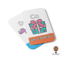 Load image into Gallery viewer, French Alphabet Flashcards (Cartes Mémoire de A à Z)