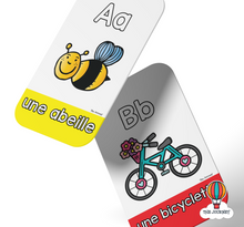 Load image into Gallery viewer, French Alphabet Flashcards (Cartes Mémoire de A à Z)