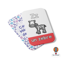 Load image into Gallery viewer, French Alphabet Flashcards (Cartes Mémoire de A à Z)