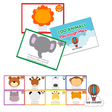 Load image into Gallery viewer, Zoo Animals Playdough Mats