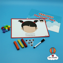 Load image into Gallery viewer, Feelings Playdough Mats