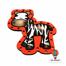 Load image into Gallery viewer, Zoo Animals Wooden Lacing Boards