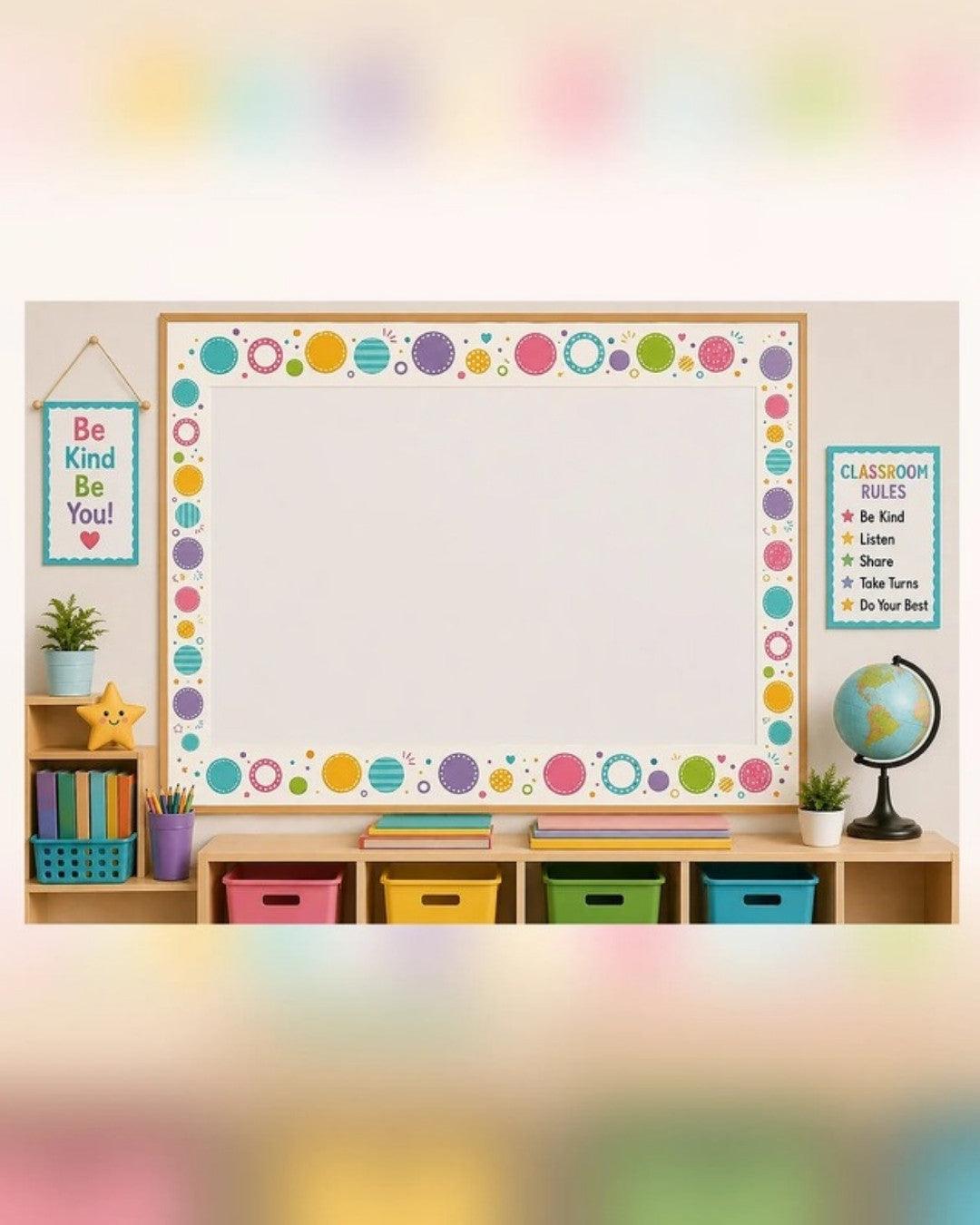 Colorful Circles Bulletin Board Border