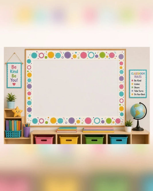 Colorful Circles Bulletin Board Border