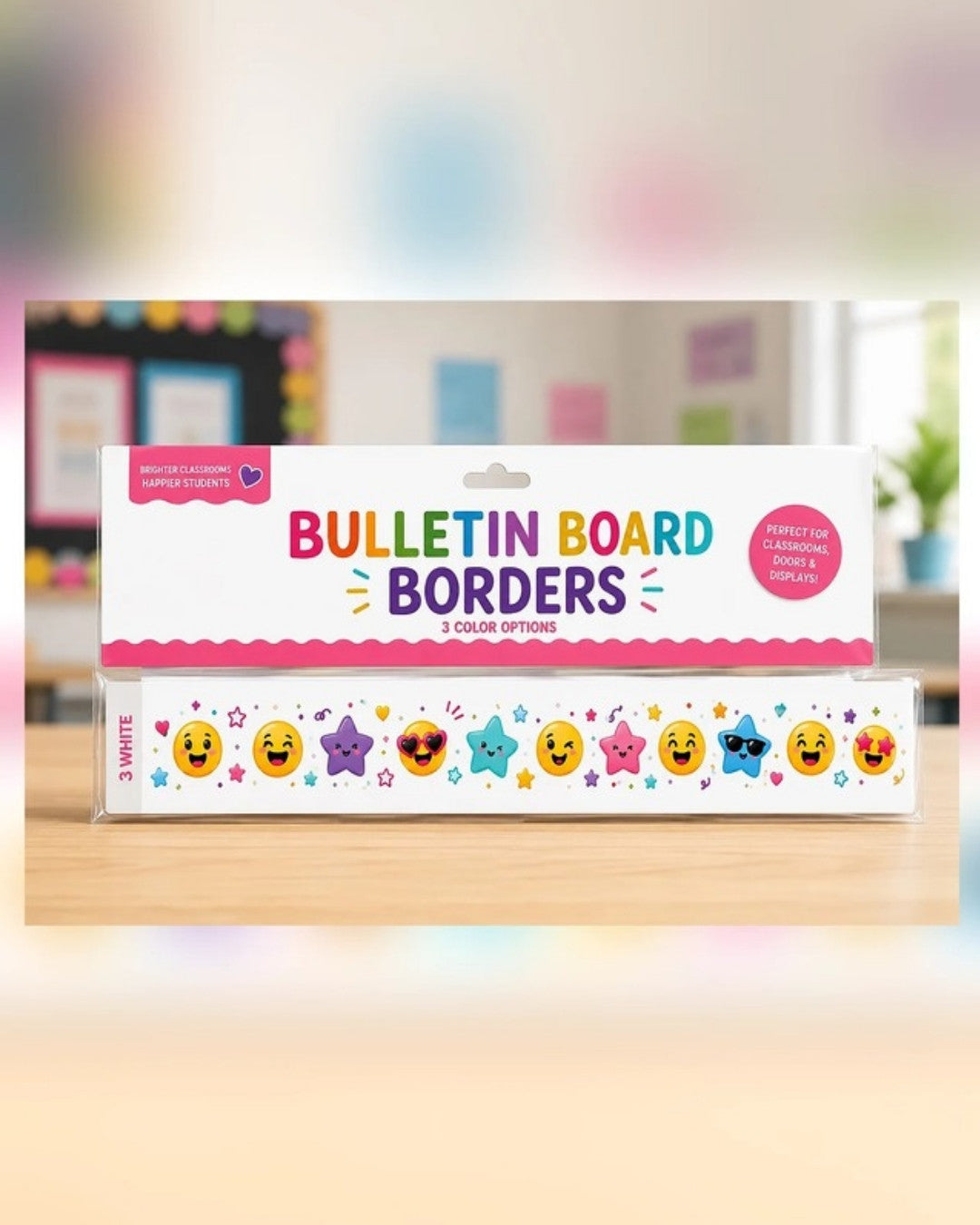Emoji & Stars Bulletin Board Border