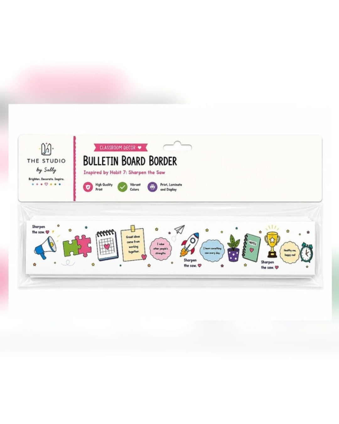 Sharpen the Saw Bulletin Board Border – 7 Habits