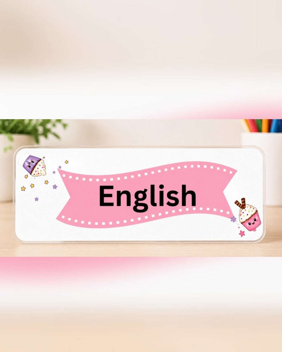 Sweet Cupcake Subject Labels