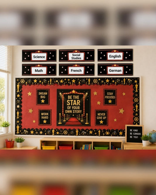 Hollywood Theme Subject Labels
