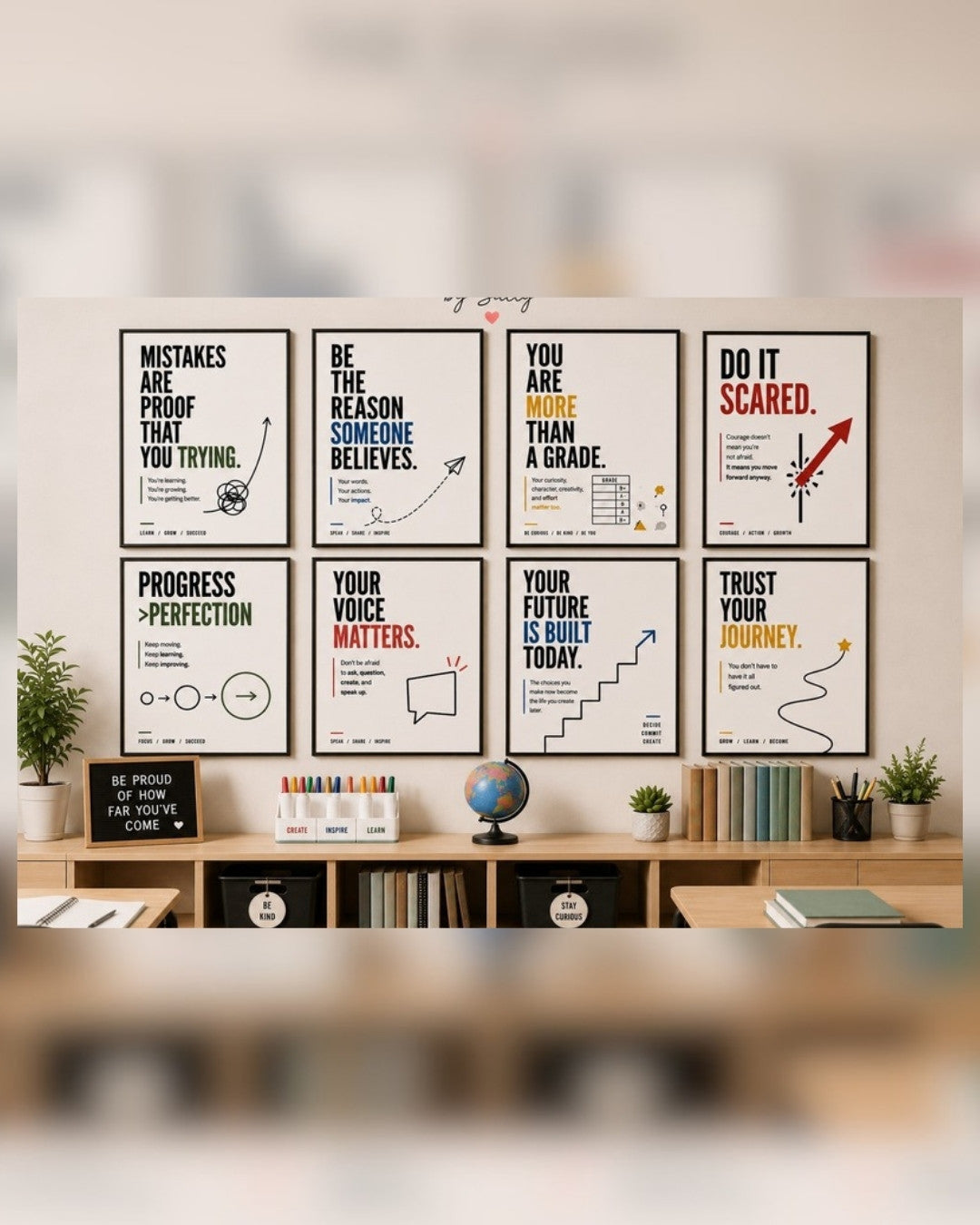 Motivational Classroom Poster Set