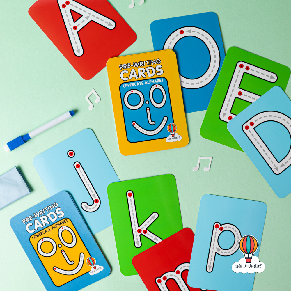 English Alphabet Pre-writing Cards