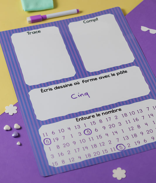 Numbers Learning Mat – French Edition