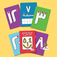 تحميل الصورة في عارض المعرض، Arabic 1 to 20 Numbers Cards كروت الأرقام من 1 لـ20
