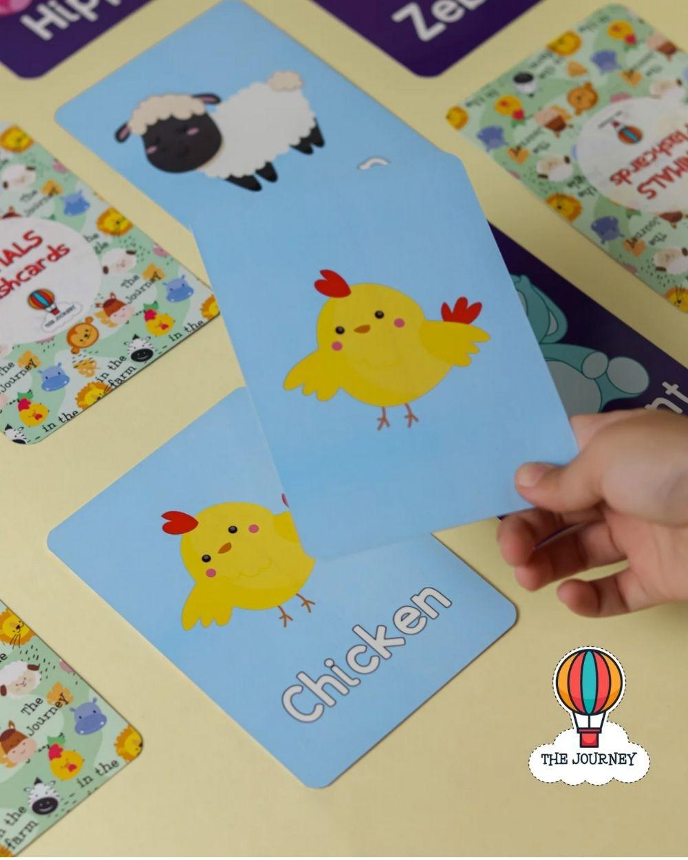 Durable Laminated Animal Flashcards with Rounded Corners for Safety - The Journey Egypt - Premium Toddler Educational Toys