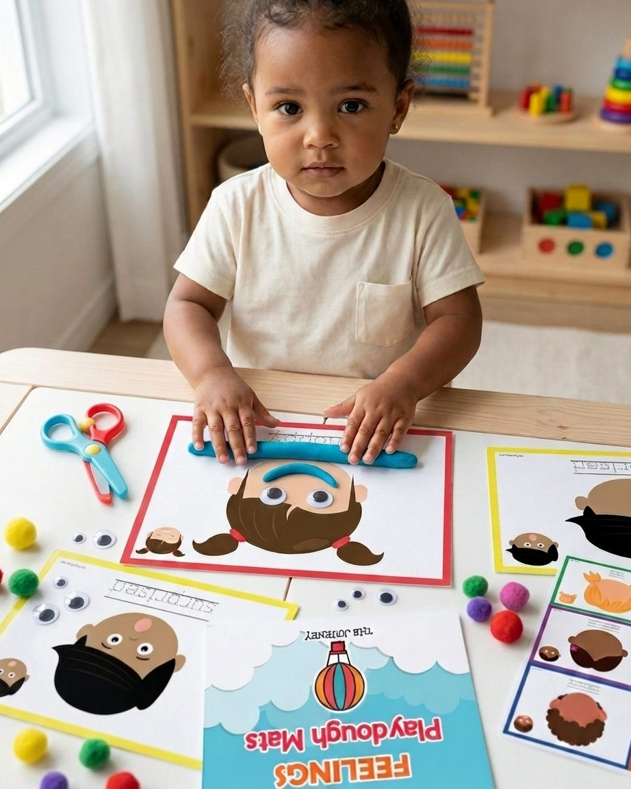 Feelings Playdough Mats