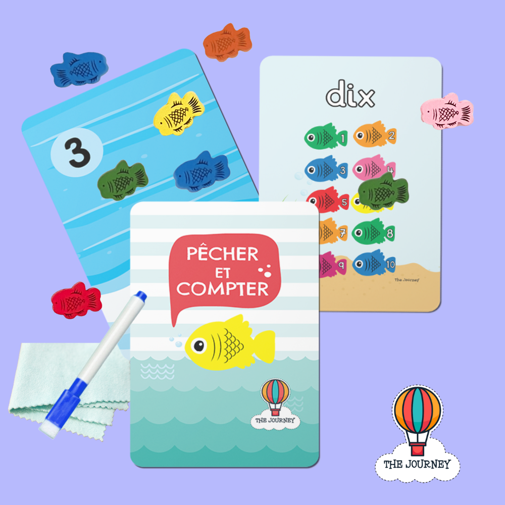 FRENCH Count & Fish Learning Set