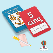 Load image into Gallery viewer, French 1 to 20 Numbers Cards (Les Numéros de 1 à 20)
