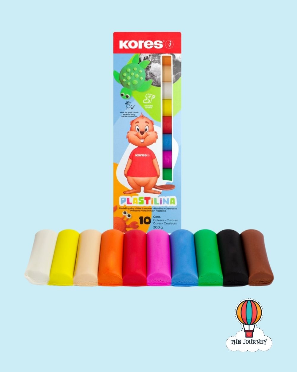 Kores Bright & Soft Modelling Clay Sticks for Kids (Playdough Set)