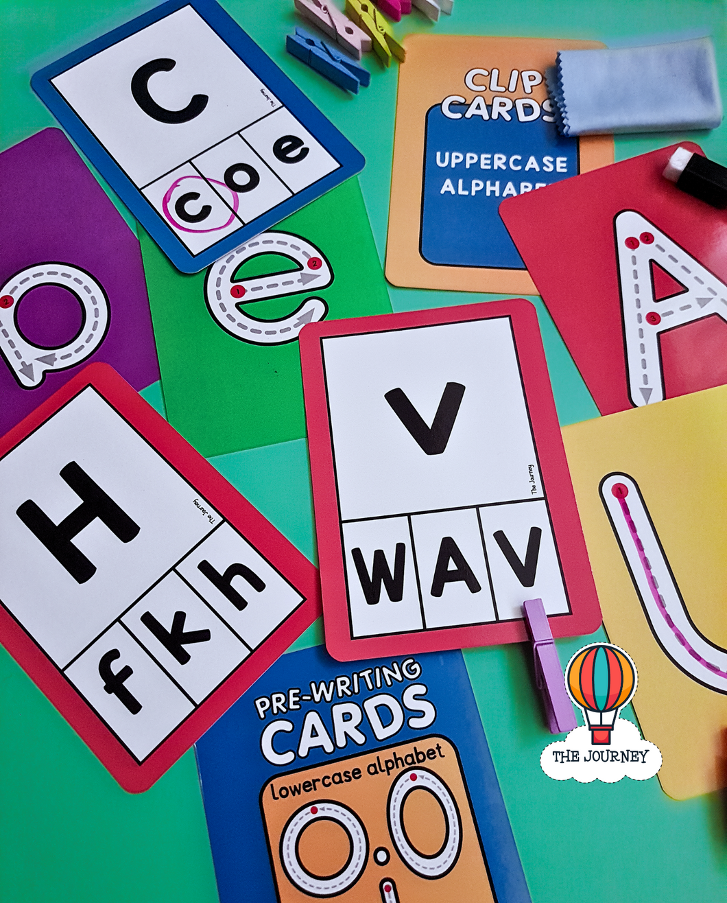 Write & Match: English Alphabet Pre-writing Cards