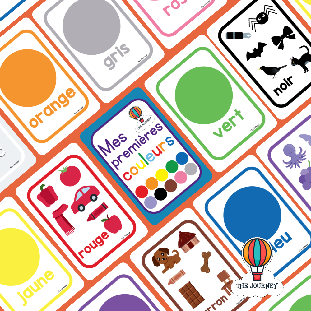 بطاقاتي الملونة الأولى (بأربع لغات)