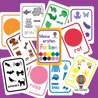 بطاقاتي الملونة الأولى (بأربع لغات)