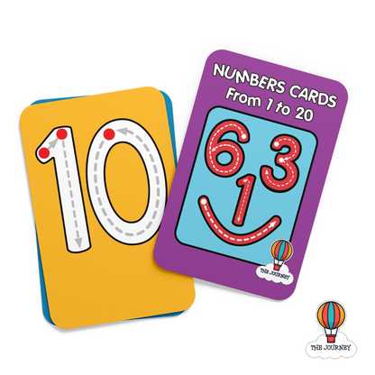 English 1 to 20 Number Cards