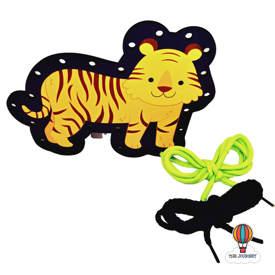 Zoo Animals Wooden Lacing Boards
