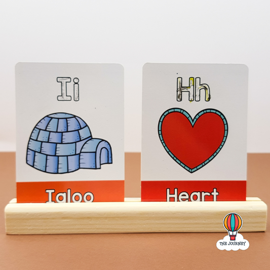 حامل بطاقات خشبي كبير