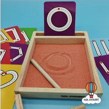 Load image into Gallery viewer, Sensory Tray with Lines and Shapes Pre-writing Cards
