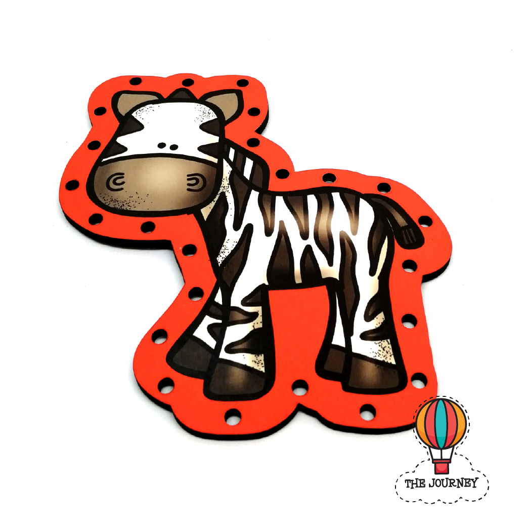 Zoo Animals Wooden Lacing Boards