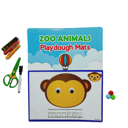 Zoo Animals Playdough Mats